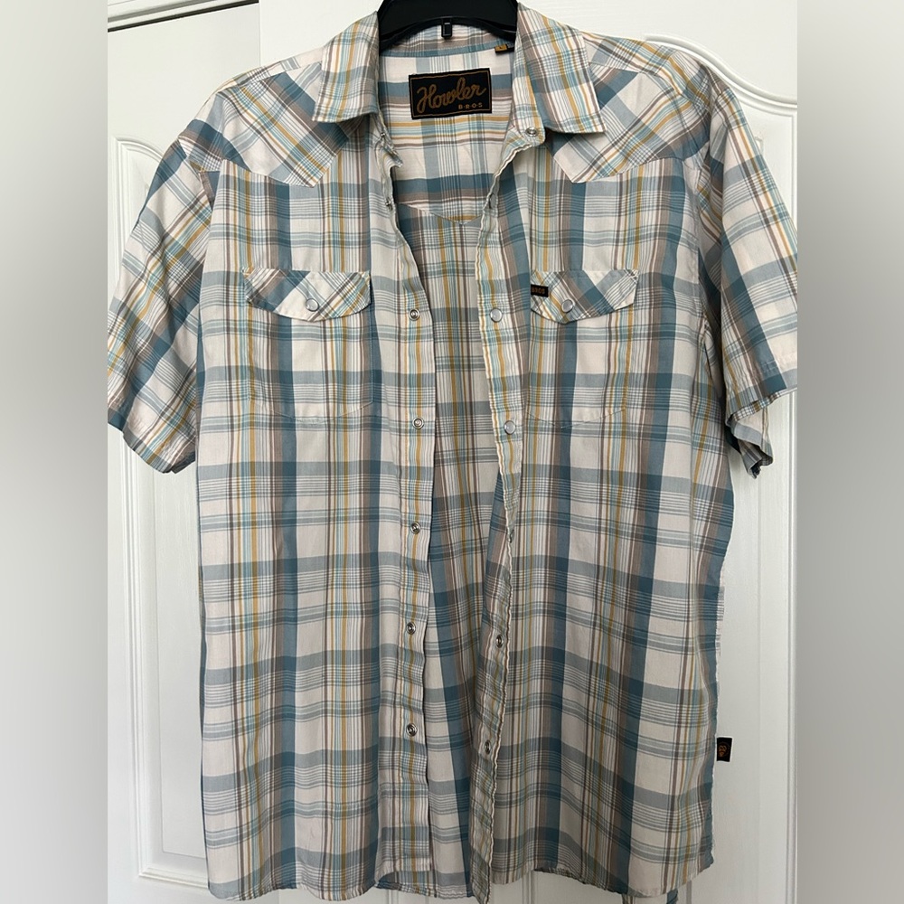 Howler Brothers Men's Plaid Short Sleeve Shirt